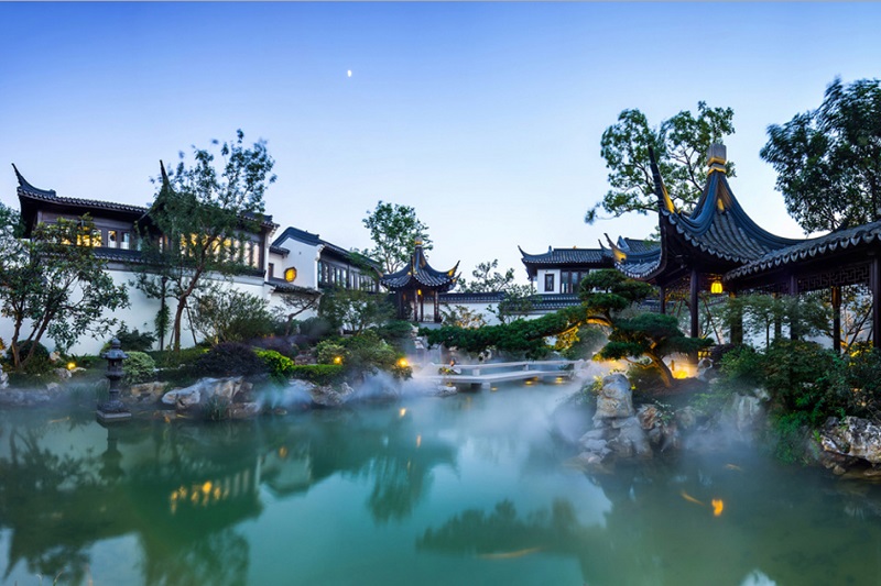 thiết kế thi công vườn Trung Quốc