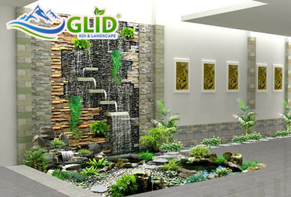 Tiểu cảnh thác nước - Ý tưởng thiết kế tiểu cảnh thác nước sân vườn 
